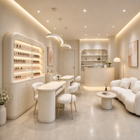 Ensemble de mobilier de salon de manucure de luxe sur mesure, vitrine de présentation pour institut de beauté, table de manucure, comptoir de réception, équipement de magasin