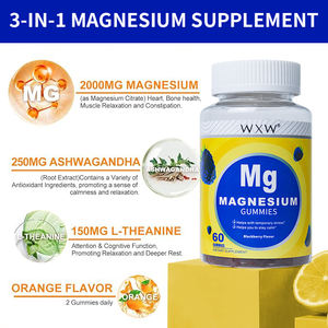 Goma de magnesio y potasio WXW Stock para calma y relajación, goma de magnesio y vitamina, goma de glicinato de magnesio natural - Product Image 5