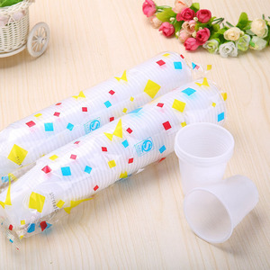 Disposable cup plastic PP white 170ML beverage cup thickened household tea water cup