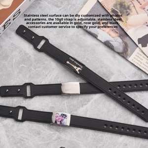 Pulsera de Identificación de Seguridad Ajustable e Impermeable de 18 mm de Ancho, Personalizable con Grabado, para Deportistas y Viajeros - Product Image 3