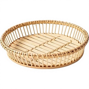 Bandeja Redonda de Ratán para Servir, OEM, con Platos para Decoración de Mesa, Mejor Precio de Vietnam, Venta al Por Mayor - Product Image 1