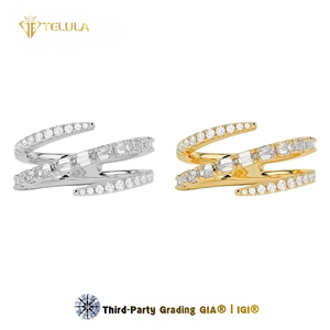 Anillo de Eternidad Personalizado, Anillo de Bodas, Anillos de Diamantes de Corte Redondo, Anillo de Diamantes de Corte Esmeralda, Anillo de Diamantes CVD, Anillo de Diamantes Cultivados en Laboratorio de 9k y 10k - Product Image 1