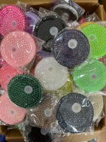 Couvercles de bocaux Mason réutilisables multicolores de haute qualité avec strass brillants et trou pour paille, pour gobelets et tasses de 16 oz