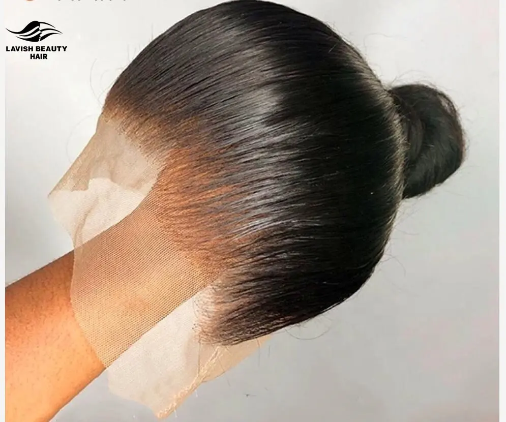 Lavishbeauty Großhandel 360 Full-Spitzen-Frontal-Echthaar-Perücken roh günstige 360-Perücken transparente brasilianische schweizer Spitze ALLER Farben lang