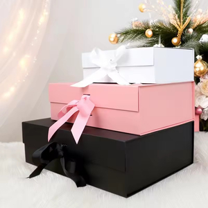 Caja de Regalo de Cartón Plegable con Cinta y Logotipo Personalizado, Caja de Embalaje con Cierre Magnético para Zapatos y Ropa, Caja de Regalo para Días Festivos - Product Image 2