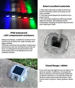 Marcadores de Carretera Solares Intermitentes o Fijos, Reflectantes, Impermeables IP68, Tipo Ojo de Gato, para <span class=keywords><strong>Seguridad</strong></span> <span class=keywords><strong>Vial</strong></span> - Product Image 3