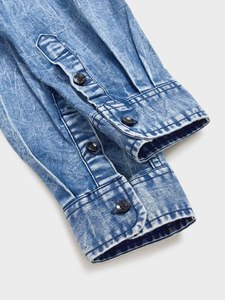 OEM Custom Logo Denim <strong>Men</strong> Shirts Casual <strong>Long</strong> Sleeve <strong>Jacket</strong> Factory Price <strong>Mens</strong> Jeans <strong>Jacket</strong> - Product Image 4