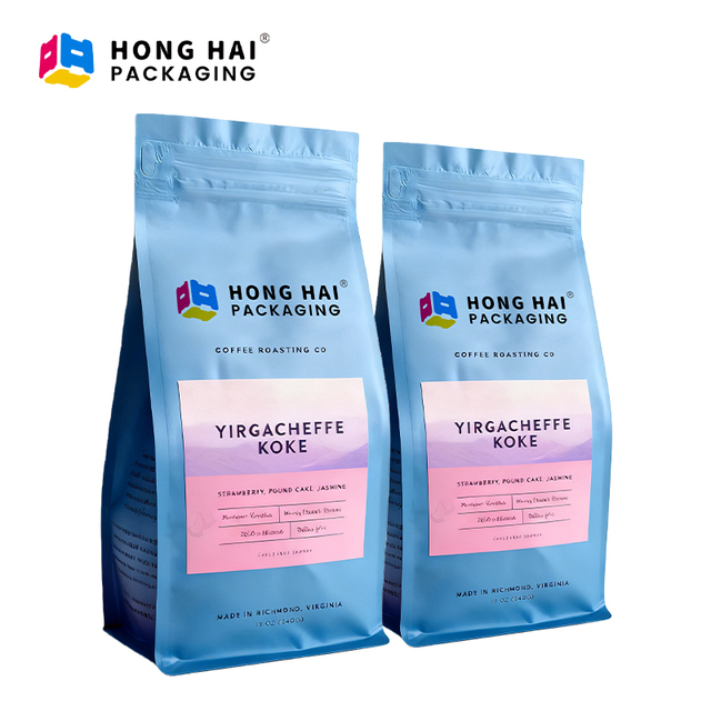 Reusable Coffee Pouch with Valve Biodegradable 250G Eco-Friendly Packaging for Milk Jelly Sustainable Fresh Keeping