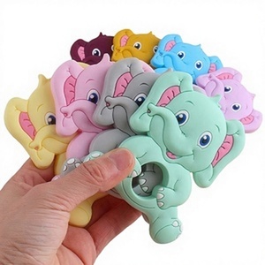 Meilleures ventes de jouets sensoriels pour bébés en silicone en forme d'éléphant, de qualité alimentaire, sans BPA, jouet sensoriel pour nourrissons, outil apaisant pour les dents des nouveau-nés - Product Image 1