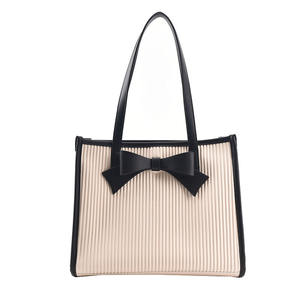 Nouveaux sacs fourre-tout pour femmes de style coréen, sacs à main en cuir PU avec nœud papillon, grande capacité, sacs tendance pour femmes - Product Image 6