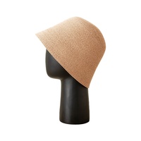 SY HATS Sombrero de cubo de paja de papel Sombrero plegable de protección solar de verano para mujer OEM personalizado disponible