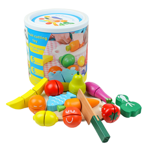 Jeu de découpe de fruits et légumes en bois personnalisé pour enfants, jeu éducatif pour les enfants de 2 à 4 ans - Product Image 1