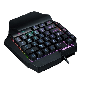 BAJEAL F6 Cable de teclado con retroiluminación LED 39 llaves una mano teclado de membrana para LOL/<span class=keywords><strong>PUBG</strong></span>/CF - Product Image 3