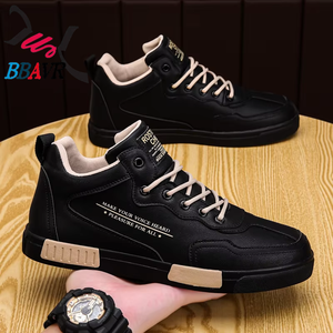 Zapatos de Vestir para Hombre, Versátiles, de Color Sólido, Estilo Británico, Deportivos, Casuales, Antideslizantes y Resistentes al Desgaste, Negros, de Cuero, Planos - Product Image 3