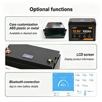 Bluetooth Smart BMS 12.8V 100Ah LiFePO4 Batterij 6000 Diepe Cycli Brede Temperatuurbereik Grade A 1280Wh Solar RV