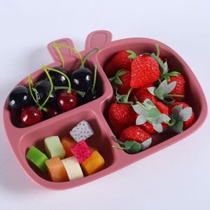Silicone Baby Dinner Plate with Suction Cup Food Grade Kidsren's Separated Meal Bowl <b>Set</b> Integrated <b>Lunch</b> Boxes - Product Image 3