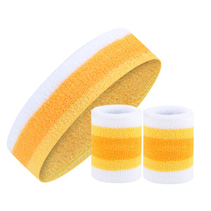 Ensemble de serviettes de sport à la mode-<span class=keywords><strong>Bandeau</strong></span> en coton fin <span class=keywords><strong>Bandeau</strong></span> pour femmes et hommes Gym Basketball <span class=keywords><strong>Tennis</strong></span> Cyclisme Workout - Product Image 5