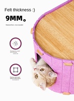 Lit pour chat XL à motif animalier, nid pour chat en feutre multicouche, chaleur hivernale, sécurité, accessoire de tente pour animaux de compagnie