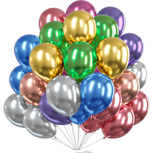 12 İnç Yuvarlak Ayna Metalik Krom Lateks Balonlar Doğum Günü Düğün Balon Çelenk Kemeri Parti Arka Planı - Product Image 1