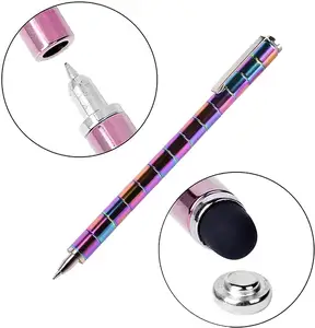 Fidget Pen for Adults Kids,Toy Pen Decompression Magnetic Metal Pen, Desk  Toys Multifunctional Deformable Magnet Writing Pen (multicolor)