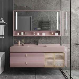Luxury Wash Basin Floating Wall Mounted <b>Bathroom</b> Vanities Cabinets - Product Image 2