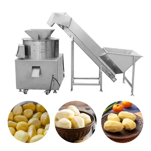 Industrial Electric Cassava Apple Peeler Corer Slicer Machine Carrot Peeling And Cleaning Conveyor