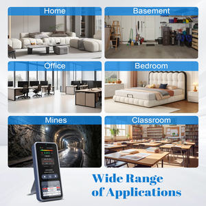 Moniteur AQI AIKESI, détecteur de radon, détecteur de gaz, maison, sous-sol, Bq/m³, PCi/L, batterie lithium rechargeable, portable, OEM - Product Image 4
