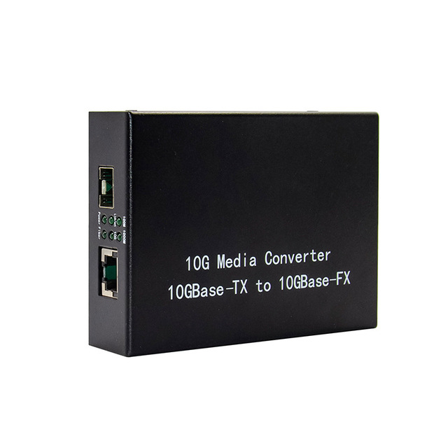 10GB SFP Fiber Media Converter SEP to RJ45 Fiber Media Converter