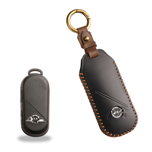 เคสหนังแท้ทำมือสำหรับกุญแจรถยนต์รุ่นใหม่  เหมาะสำหรับกุญแจ BMW MINI - Product Image 6