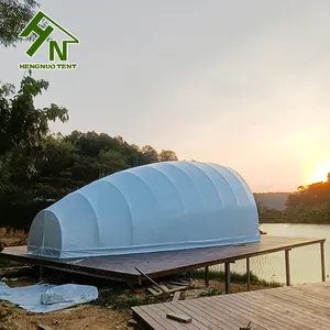 2024 самая популярная Роскошная кемпинговая палатка кокосового типа, курортная гостиничная палатка для продажи