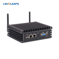 Mini PC Industrial Sin Ventilador Linkleaps, Gran Venta, Intel Core I3 I5 I7, 4GB RAM, 2 GbE, 2 RS232, RS485, Computadora Industrial Integrada