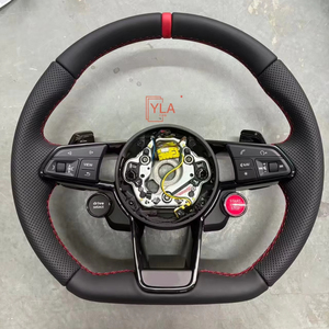 Volante de Cuero Personalizado para <span class=keywords><strong>Audi</strong></span> A3 A4 A5 S3 S4 S5 RS3 RS4 RS5 A6 A7 RS6 RS7 <span class=keywords><strong>A8</strong></span> S6 S7 R8 TT - Product Image 1