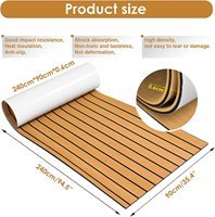 Revêtement de pont marin en mousse EVA auto-adhésif Ocean EVA, antidérapant, pour bateaux, camping-cars, tapis de pont en faux teck imperméable pour bateaux et yachts