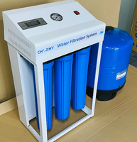 Filtre à eau pour toute la maison 6 étapes 20 pouces Big Blue, boîtier de filtre bleu avec cadre de support, remplacement facile des cartouches