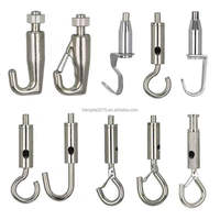 Kit de suspension de câble en laiton réglable de haute qualité avec pince à câble et crochets couleur argent certifié ISO9001/ROHS
