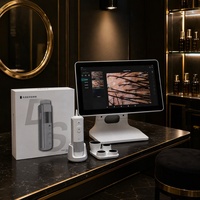 Trichoscope with 4 Lens 10X-200X AI Hair Mirror Scalp Analyzer 16MP Camera Follicle Detector Hair Loss Clinic Android