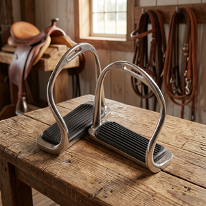 Ho Hunts HH-H Bits Under Saddle Durable Stainless Steel Safety Irons Stirrups with Custom Design - Product Image 3