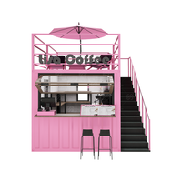 Magasin éphémère, café, bureau, boutique en conteneur maritimes modifiés, options en acier de 10, 20 et 40 pieds, design moderne de 10 pieds, bar à café et restauration rapide