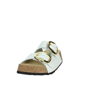 Sandali con Zeppa da Donna Bionatura in Pelle Bianca con Suola in Sughero Stile Estivo - Product Image 6