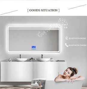 <span class=keywords><strong>Espejo</strong></span> de baño antiniebla moderno, sensor táctil de brillo, montado <span class=keywords><strong>en</strong></span> <span class=keywords><strong>la</strong></span> pared, iluminado, inteligente, sin marco, <span class=keywords><strong>espejo</strong></span> Led de baño con Bluetooth - Product Image 6