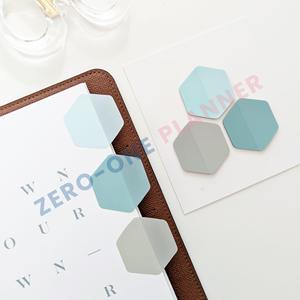 Tùy chỉnh hình lục giác hình trong suốt mờ dính Lưu ý vật nuôi rõ ràng Memo Pad kế hoạch tối giản màu pastel - Product Image 2