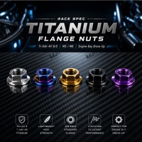 Écrou à bride en titane Gr5 Ti-6Al-4V BJCJTi, poli, à tête plate, M5 M6, usiné CNC, robuste, pour applications minières, médicales et automobiles