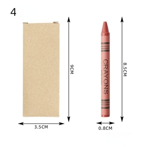 <span class=keywords><strong>Ensemble</strong></span> de crayons non effaçables 4-6-8 couleurs pour l'art des enfants à l'école, coffret de dessin dans une boîte en papier kraft vierge - Product Image 6
