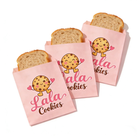 Sacs en papier personnalisés avec logo pour boulangerie, sacs à biscuits, sacs résistants à la graisse pour sandwichs, pâtisseries, aliments, collations, emballages, manchons en papier