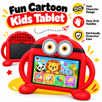 Tablet PC Android 7 Inci untuk Anak, Quad Core, Tablet Edukasi dengan Casing Kartun dan Kamera Ganda