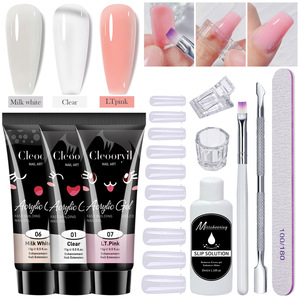 <span class=keywords><strong>Kit</strong></span> <span class=keywords><strong>Profesional</strong></span> de <span class=keywords><strong>Uñas</strong></span> de Gel Acrílico Polygel, Set <span class=keywords><strong>Completo</strong></span> Personalizado con Lámpara UV - Product Image 1