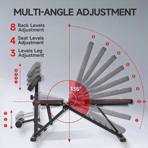 PINJIAN-<span class=keywords><strong>Banc</strong></span> d'exercice pliable multifonctionnel réglable, équipement <span class=keywords><strong>de</strong></span> fitness à domicile, <span class=keywords><strong>musculation</strong></span> - Product Image 2