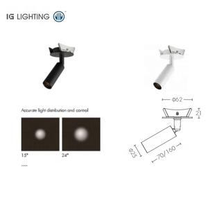 IG Encastré Petit Led Plafond Projecteur Haut de Gamme Villa IP20 En Aluminium Angle Réglable <span class=keywords><strong>Spot</strong></span> Personnalisé Cob projecteur - Product Image 2