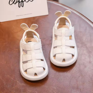 Quality Leather Summer Baby Girls Sandals Toddlers Soft Sole <b>Shoes</b> Pre Walker Baby <b>Shoes</b> White Hollow Out Baby Girl <b>Shoes</b> - Product Image 2