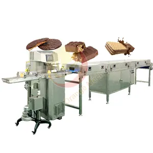 Chocolate Temper Melter 250kg/h Cake Enrober/ Cooling Tunnel Machine for Coating Roll Chocolate